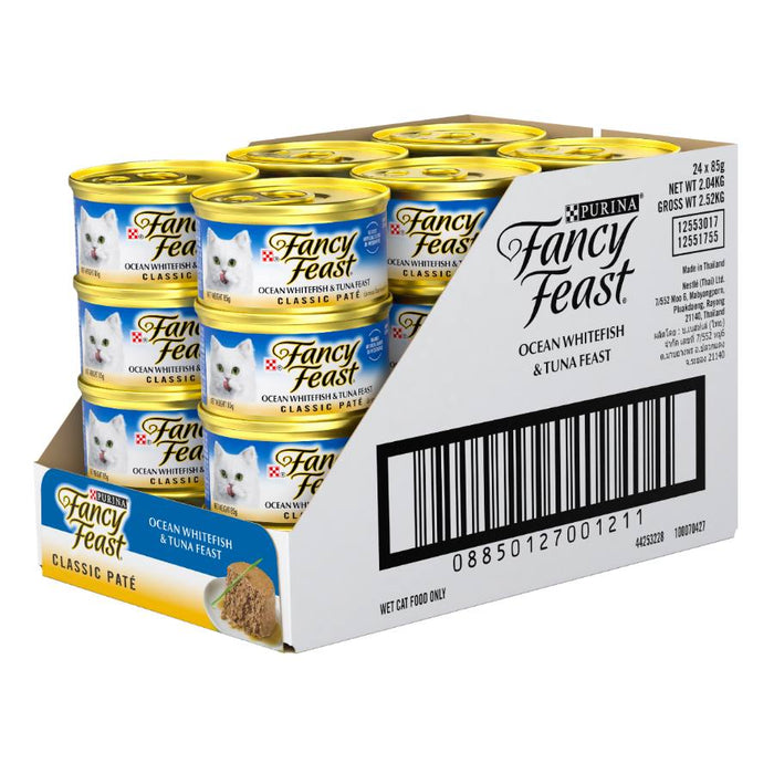 Fancy Feast Classic Pate Ocean Whitefish and Tuna Feast Gourmet 24X85g 6