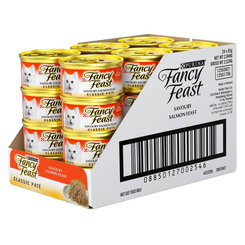 Fancy Feast Classic Pate Savoury Salmon Feast Gourmet 24X85g 6