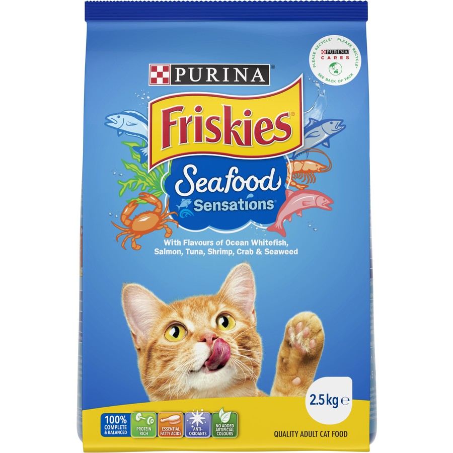 Friskies Adult Seafood Sensations Dry Cat Food 2.5kg