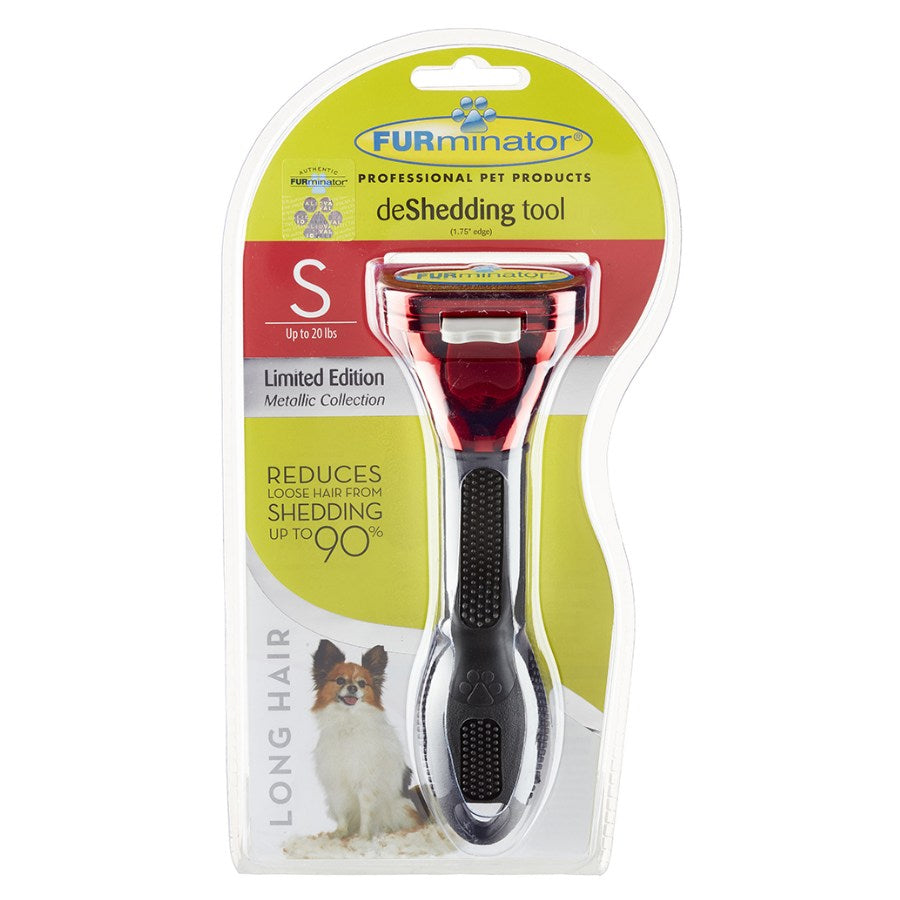 Furminator Metallic Deshedding Tool For Small Dogs Long Hair