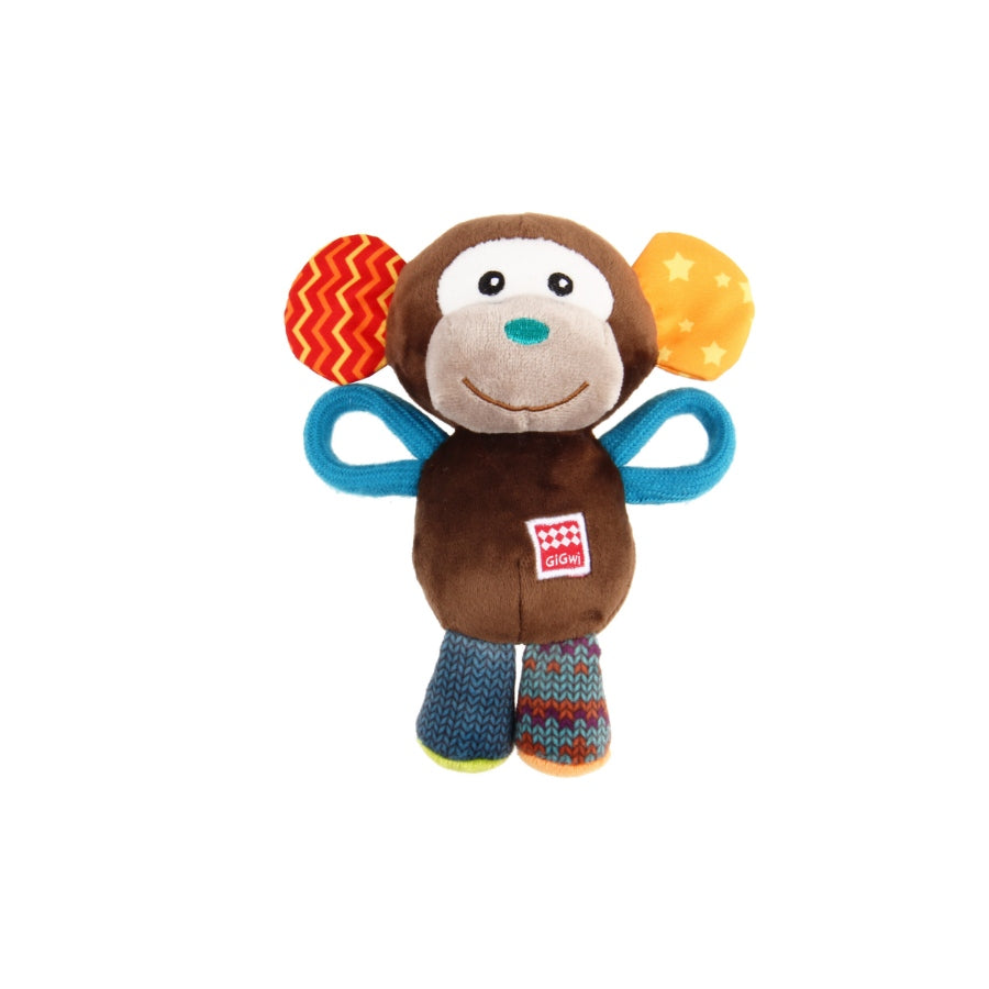 Gigwi Plush Friends Multi Colour Monkey Squeaker