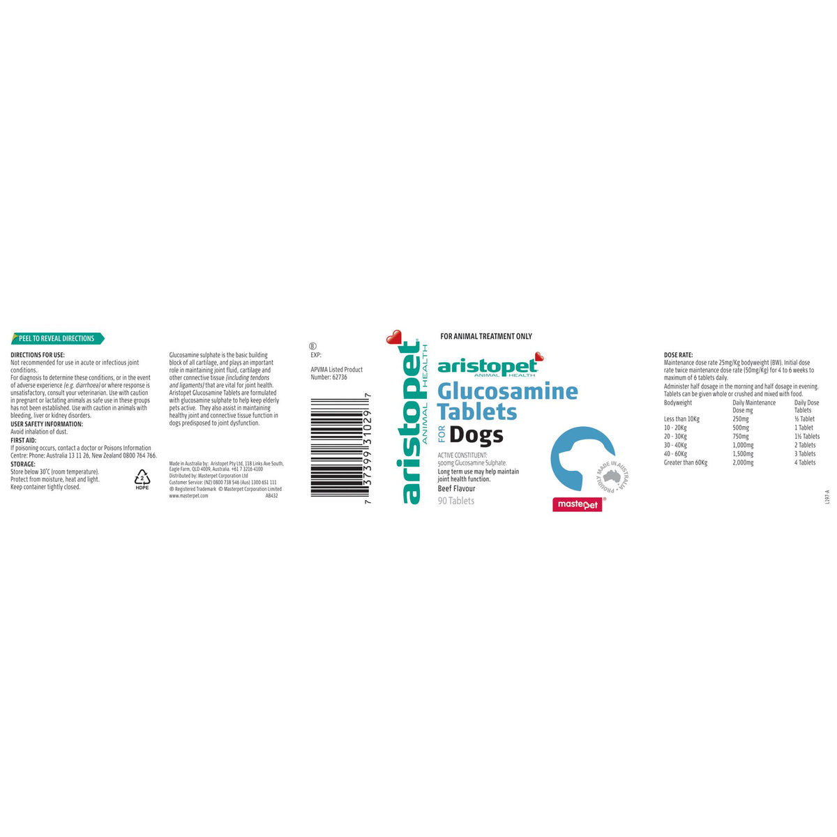 Aristopet Glucosamine Tablets