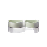 Pidan Dual Bowl for Cats Green 2