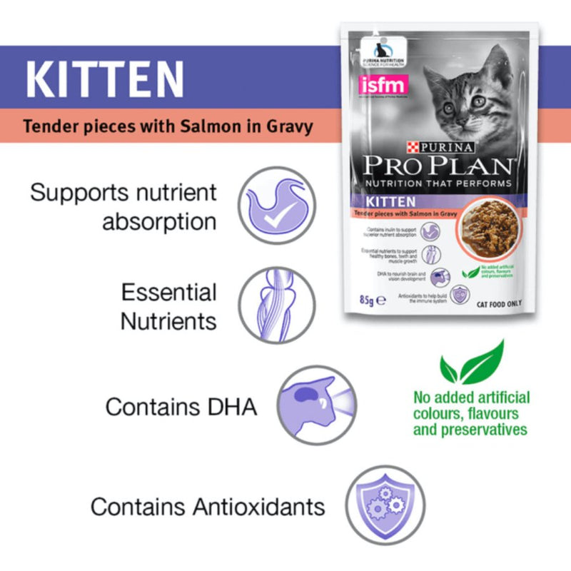 Pro Plan Kitten Salmon Pouch 85gX12-2