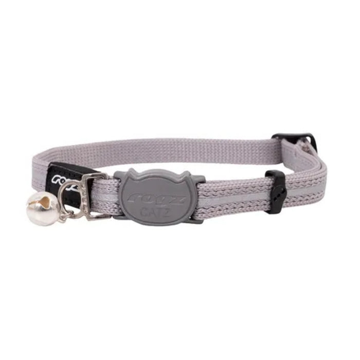 Rogz Alleycat Safeloc Collar Silver