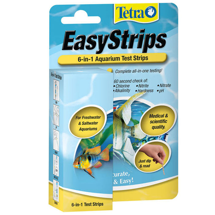 Tetra EasyStrips 6-in-1 Aquarium Test Strips - 25 Pack