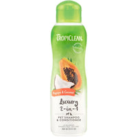 TropiClean Shampoo & Conditioner Papaya & Coconut Luxury 2-in-1