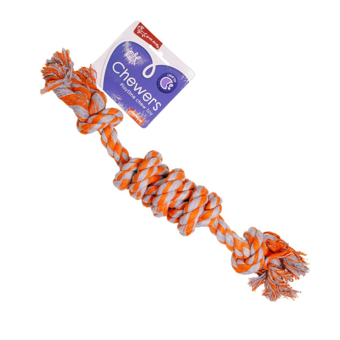 Yours Droolly Chewers Rope Knot Orange
