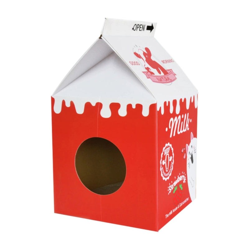 Zodiac Cat Scratcher Milk Box Pink