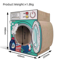 Zodiac Corrugated Cat Scratcher Washmachine Green 1