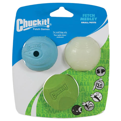 Chuckit! FETCH MEDLEY Small 5cm - 3pk