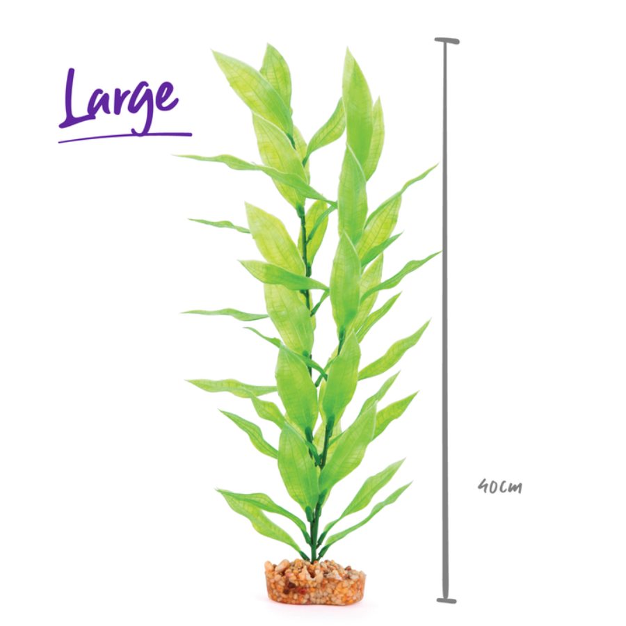 Kazoo Plastic Plant Long Leaf Green