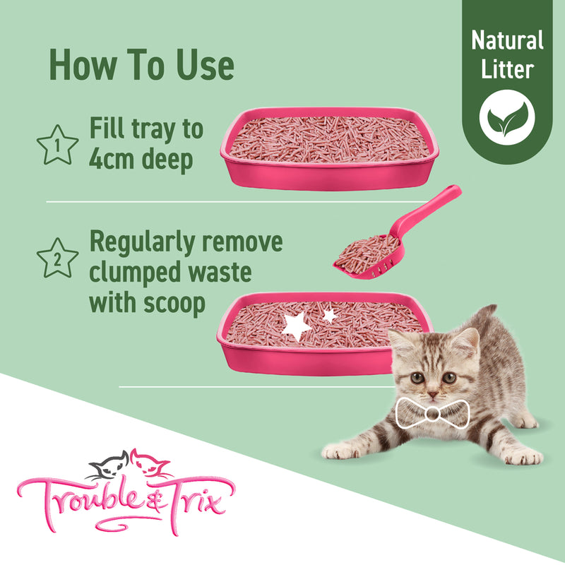 Trouble and Trix Natural Pellet Cherry Blossom Cat Litter
