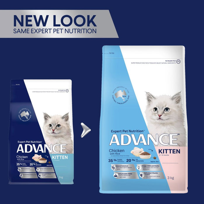 Advance Kitten Dry Cat Food Chicken with Rice3kg