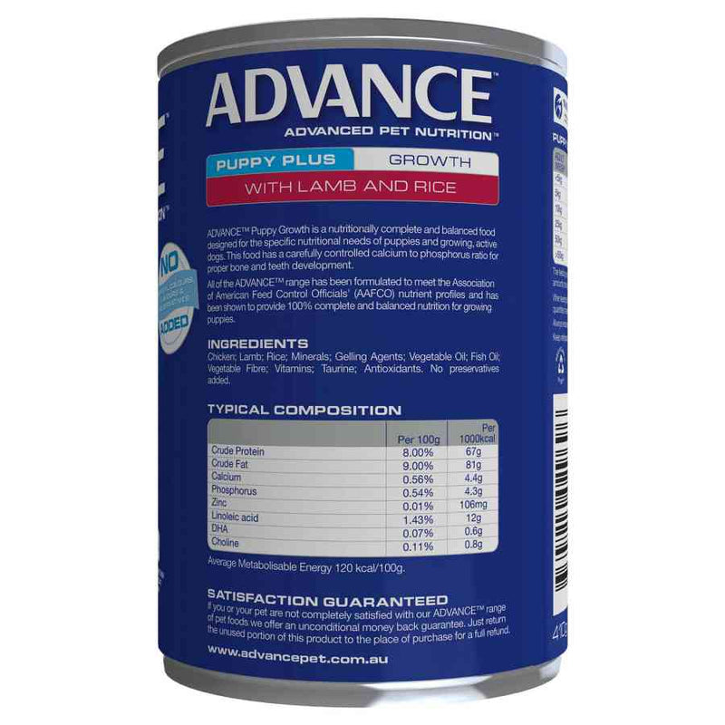 Advance Puppy Growth Lamb Rice Cans
