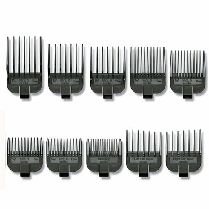 Andis 10 Piece Clipper Attachment Combs