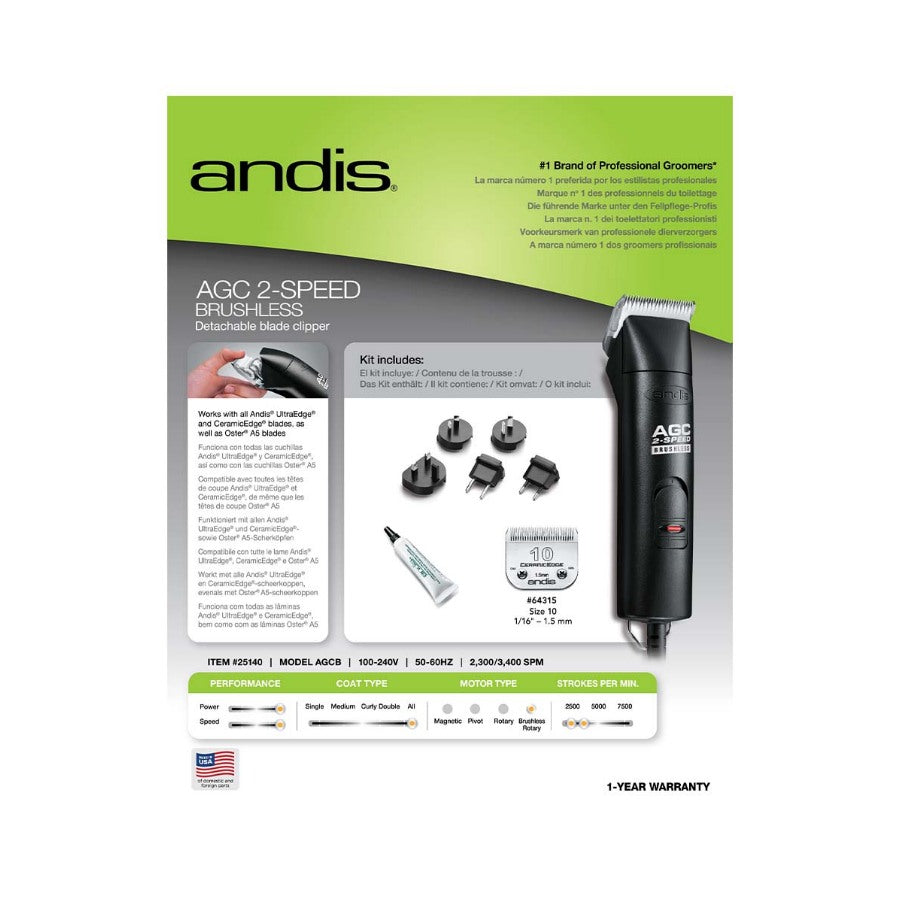 Andis agc 2024 professional clipper kit