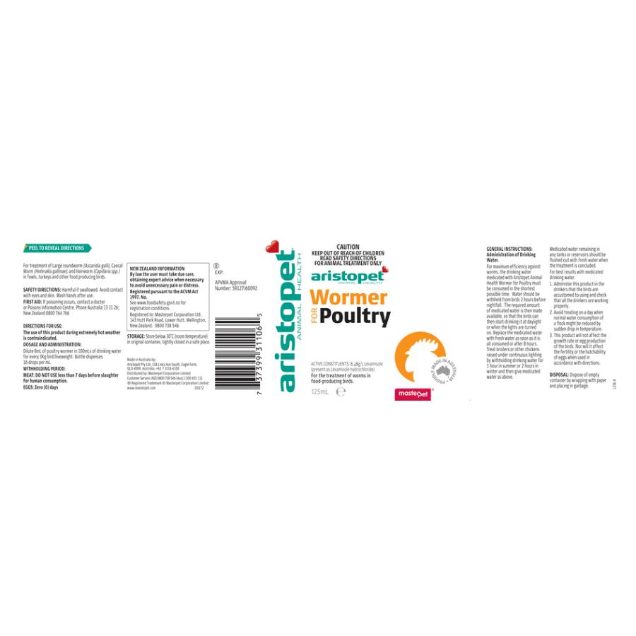 Aristopet Poultry Wormer 125ml