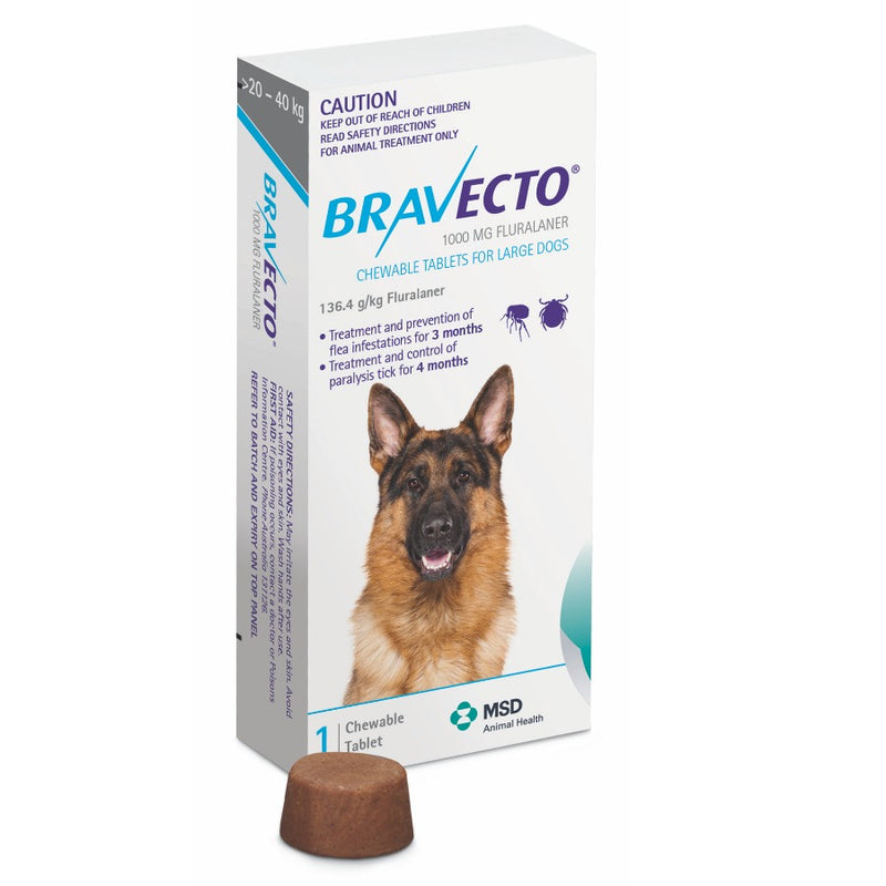 Bravecto Large Dog Blue