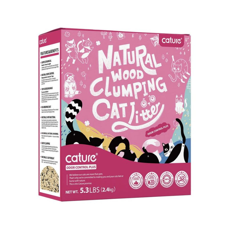 Cature Wood Clumping Cat Litter Odour Control Plus