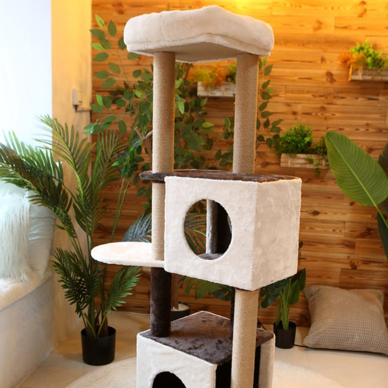 Catio Deluxe Multi Function Three Level Dual Cat Scratching Tree