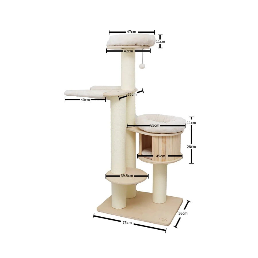 Catio Solid Wood Cat Climbing And Scratching Post