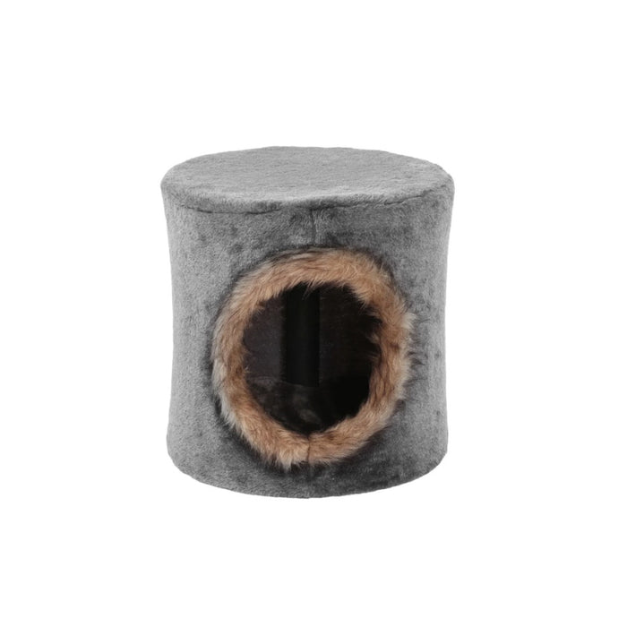 Charlies Cat Tree House With Faux Fur Hole