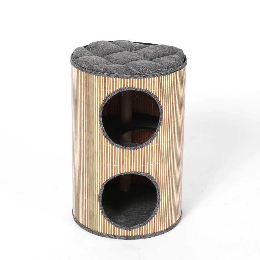 Charlies Deluxe Bamboo Cat Barrel Scratcher