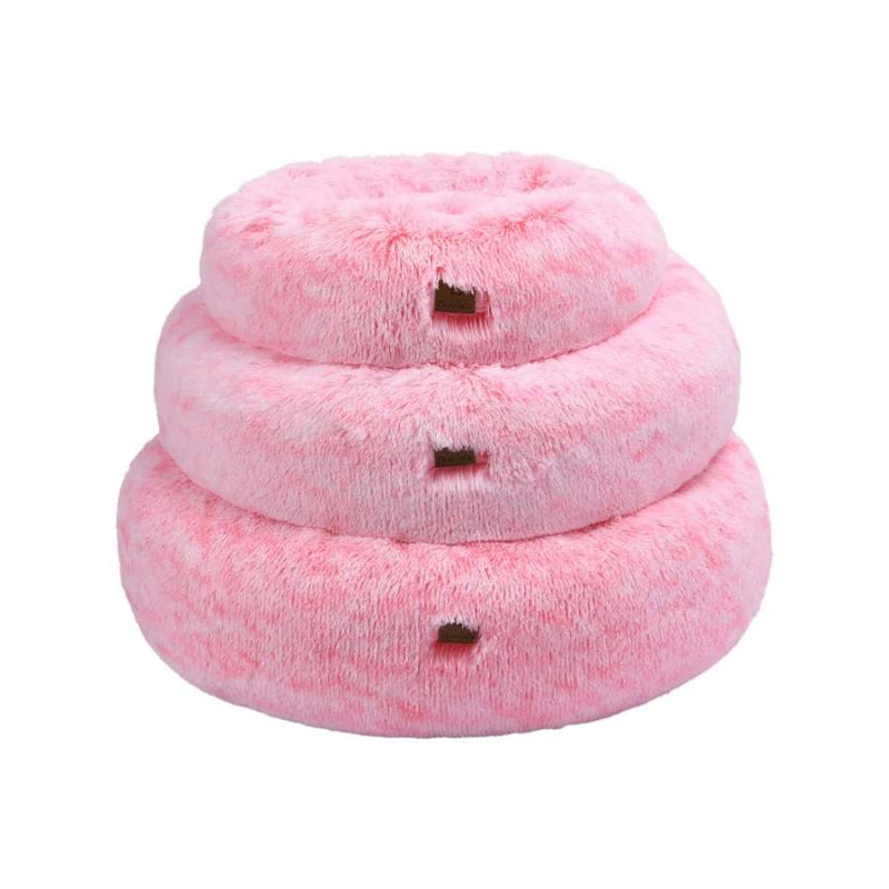 Charlies Donut Faux Fur Calming Pet Nest