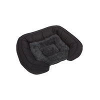 Charlies Faux Fur Bed With Padded Bolster