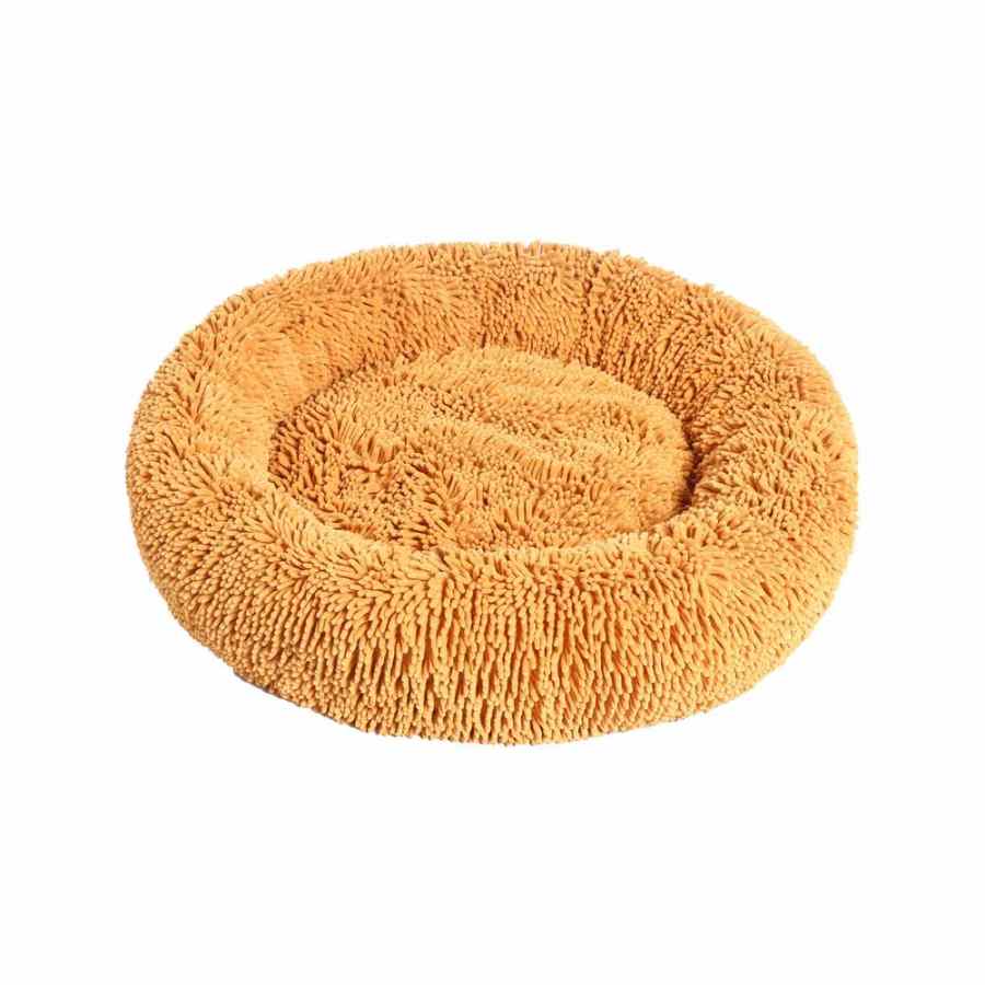 Charlies Pet Calming Chenille Plush Round Pet Bed