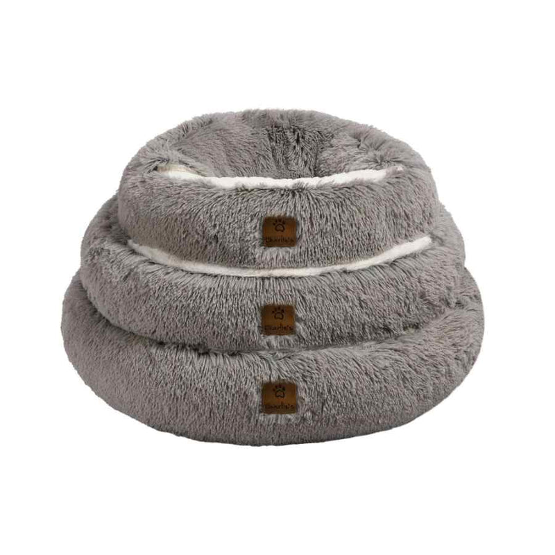 Charlies Pet Cushioned Snookie Hooded Faux Fur Pet Nest Bed