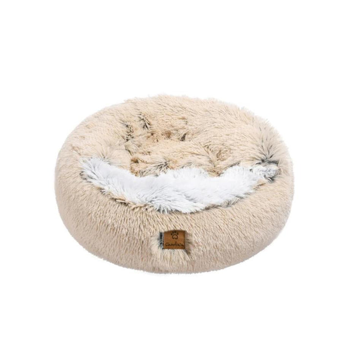 Charlies Pet Cushioned Snookie Hooded Faux Fur Pet Nest Bed