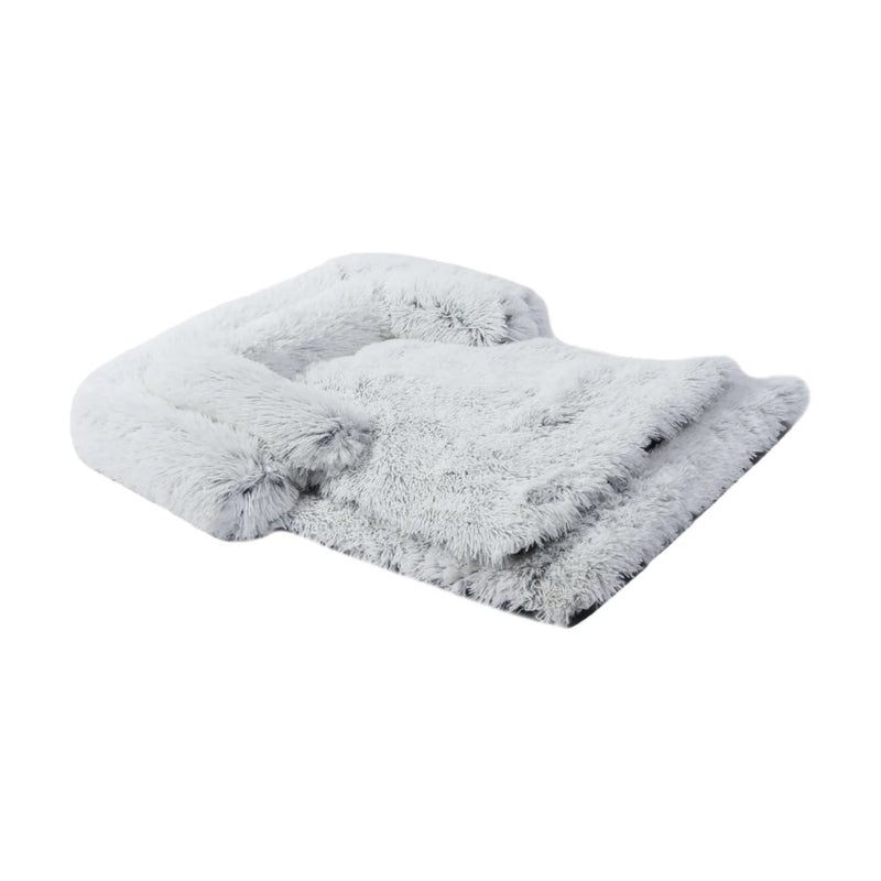 Charlies Shaggy Faux Fur Bolster Sofa Protector Bed