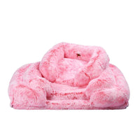 Charlies Shaggy Faux Fur Memory Foam Sofa Bed