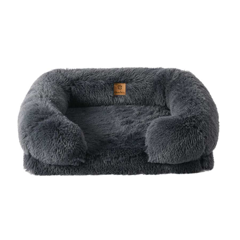 Charlies Shaggy Faux Fur Memory Foam Sofa Bed