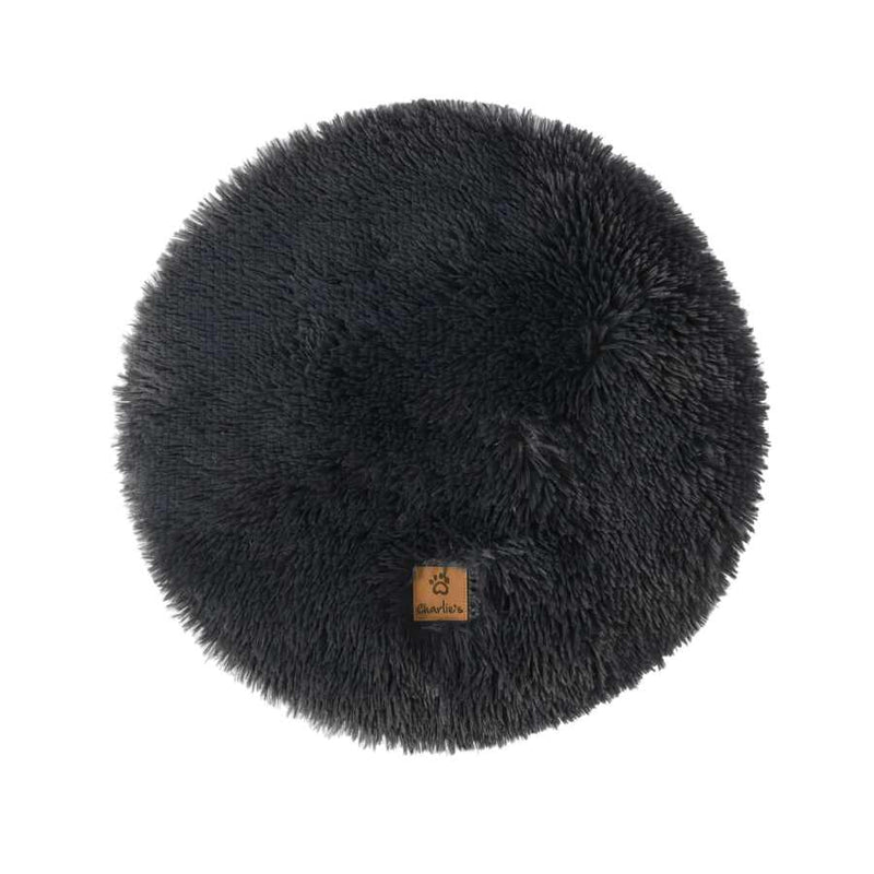 Charlies Shaggy Faux Fur Round Padded Lounge Mat