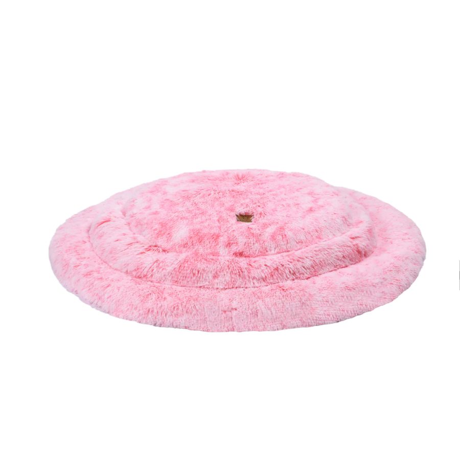 Charlies Shaggy Faux Fur Round Padded Lounge Mat