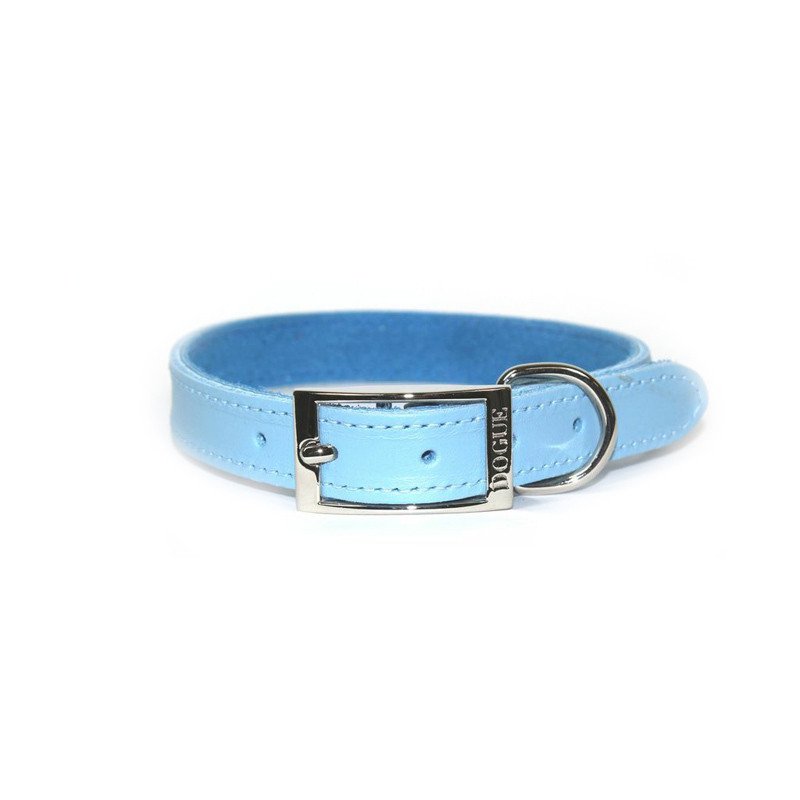 Dogue Plain Jane Leather Dog Collar Blue