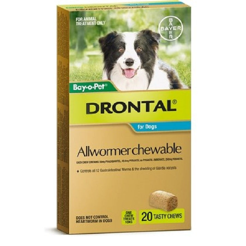 Drontal Allwormer Chews for Medium Dogs 20