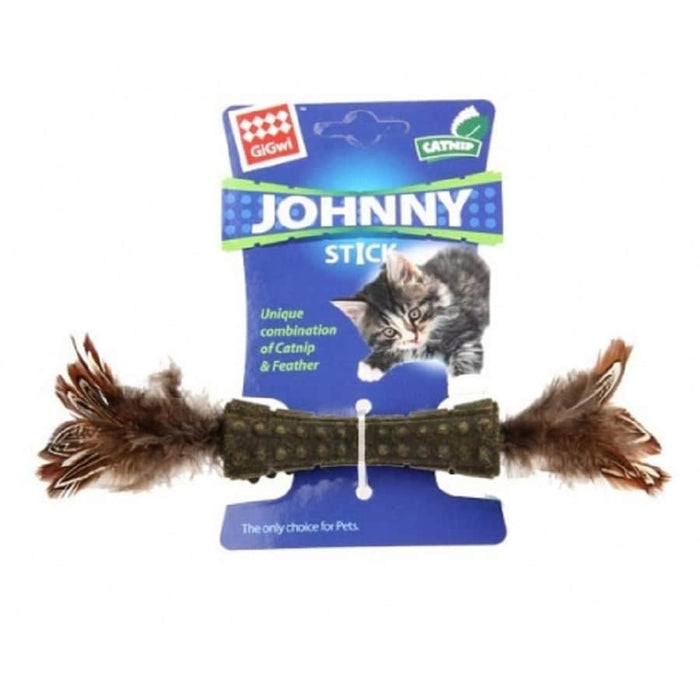 Gigwi Johnny Stick Double Feather With Catnip
