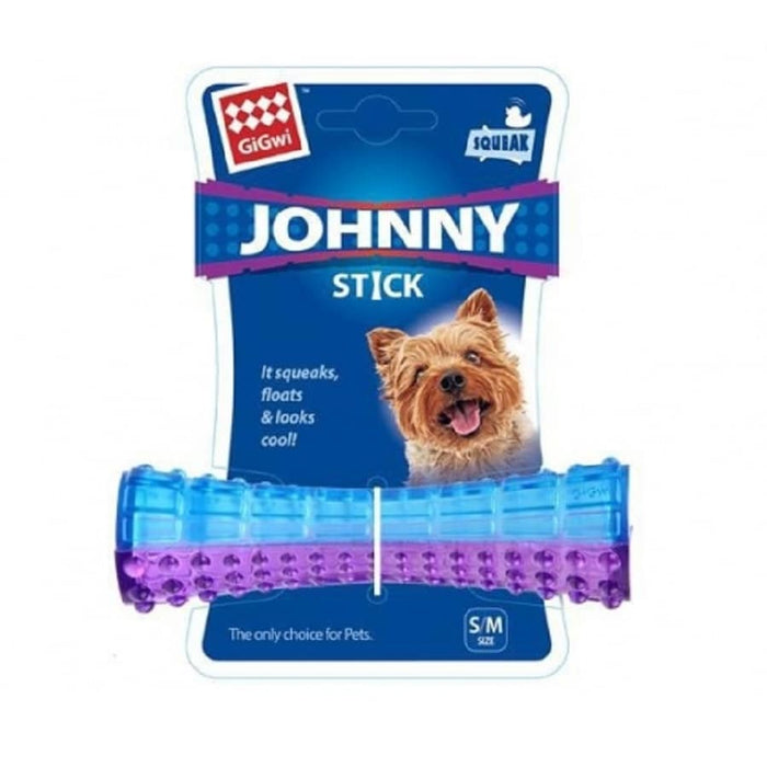 Gigwi Johny Stick Push to Mute Squeaker Purple Blue