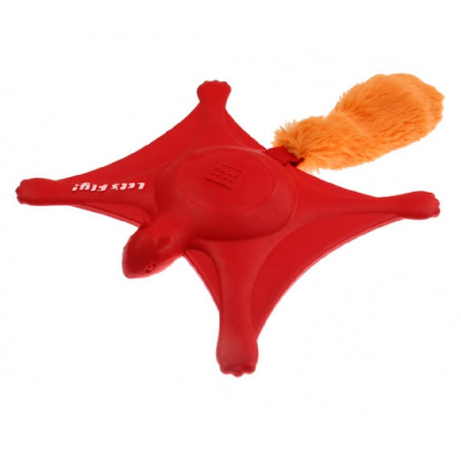 Gigwi Lets Fly Squirrel Squeaker Plush Red