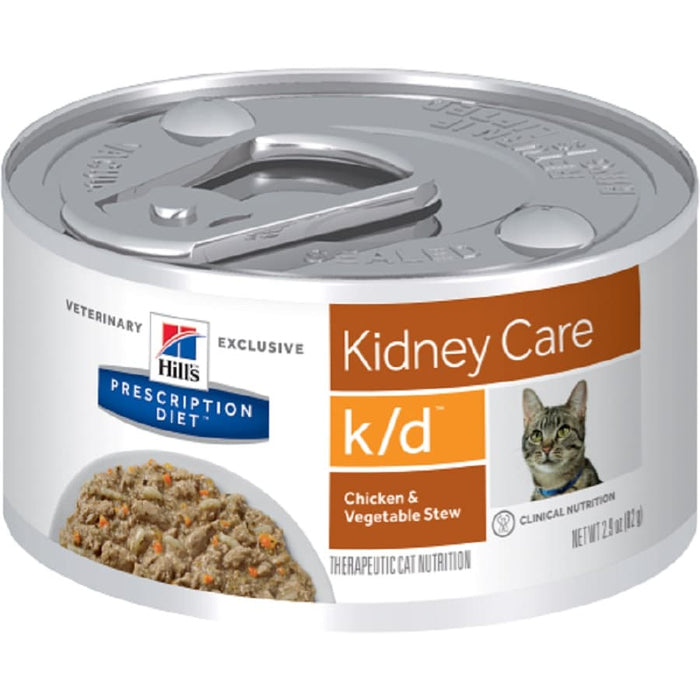 Hills Prescription Diet Feline K/D Kidney Care Chicken Veg Stew 82g