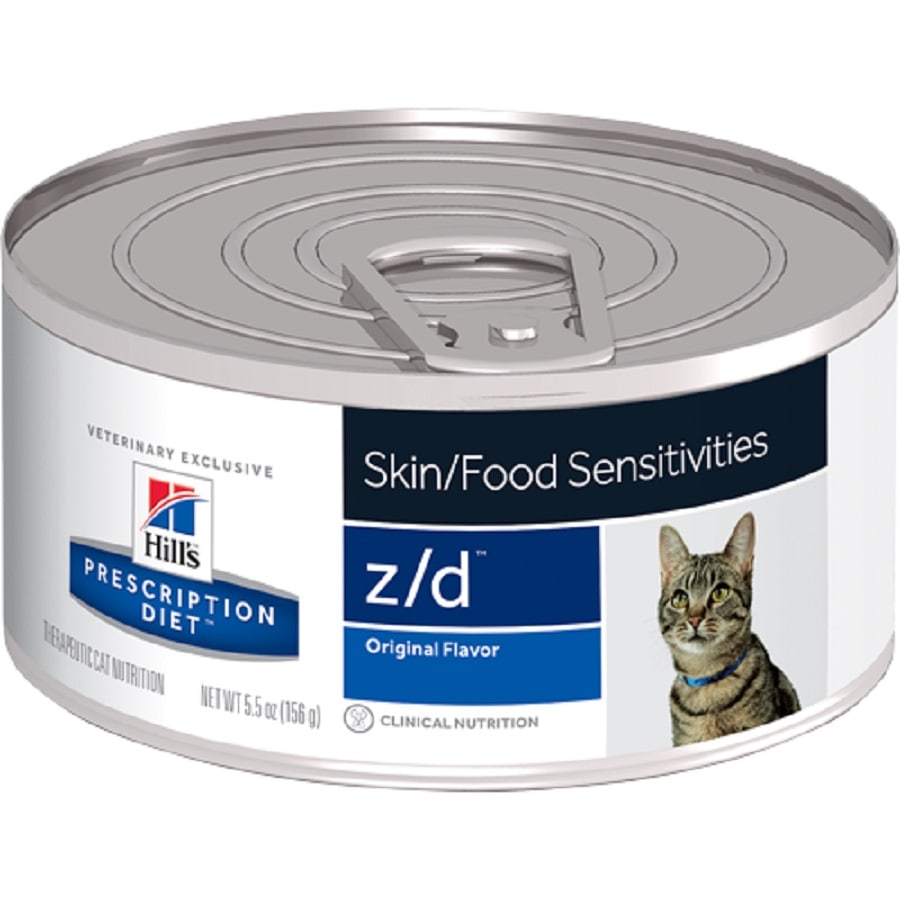 Hills Prescription Diet Feline Z/D Skin Food Sensitivities Cans 156g