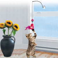 KONG Cat Window Teaser Feather Crinkle Catnip