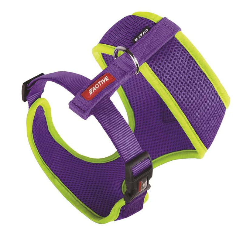 Kazoo Active Soft Walking Harness Purple Lime