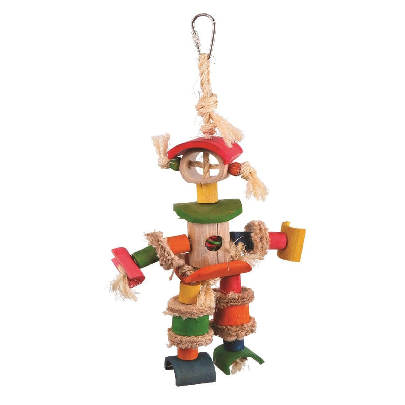 Kazoo Bird Toy Man With Sisal Rope and Chips