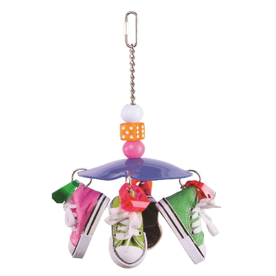Kazoo Bird Toy With Sneakers and Dice
