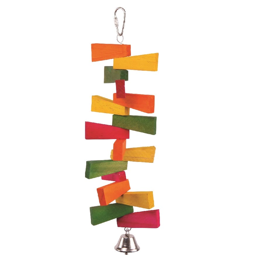 Kazoo Bird Toy With Zig Zag Chips and Bell